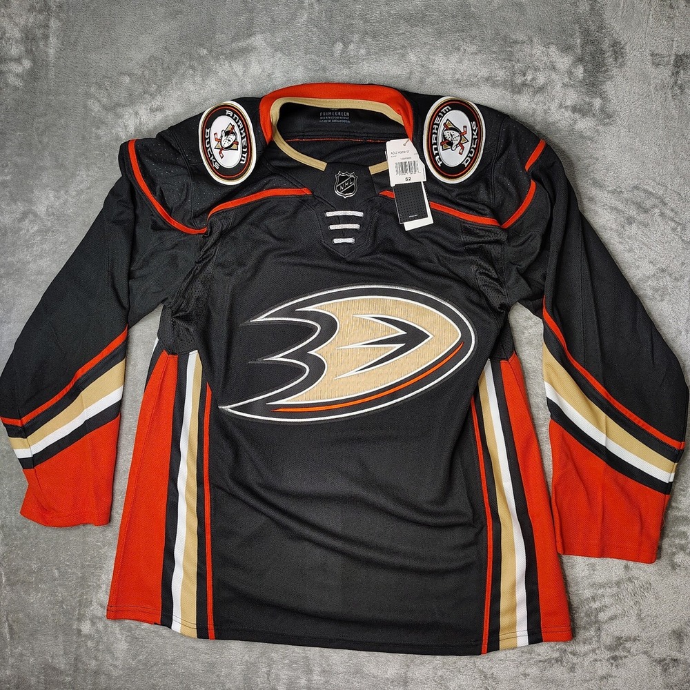 Anaheim Ducks Adidas Jersey Size 52 Black Home NHL‎ Strap Authentic Primegreen
